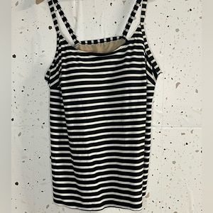 Striped Cocoa Swim top